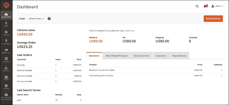 Access Magento Admin Panel